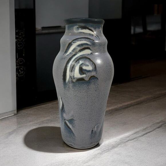 Vtg- One Of A Kind Handmade Stoneware Vase From Cleveland Ohio Artist T. Yondo - Picture 2 of 13